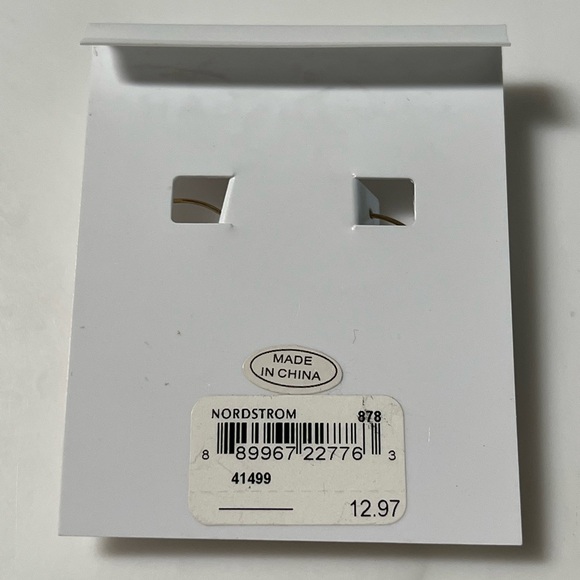 NWT Baublebar Gold Rhinestoned Half Hoop Earrings - Picture 3 of 3